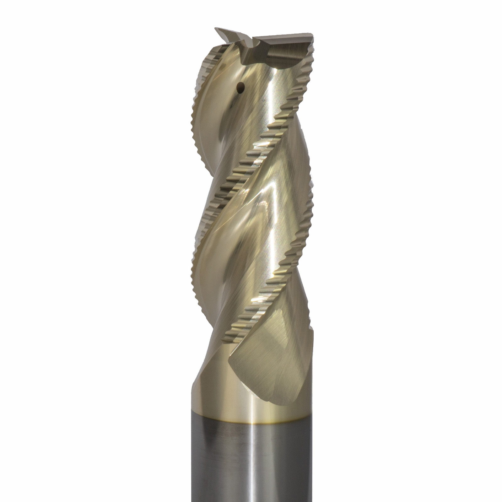 Onsrud AMC800519 Solid Carbide end mill 3FL 1/1 x 2-3/8 x 5 OAL 0.030 CR For ISO N Non-Ferrous, Aluminum, Brass, Bronze, Copper, 1/1 Shank, ZrN Coated