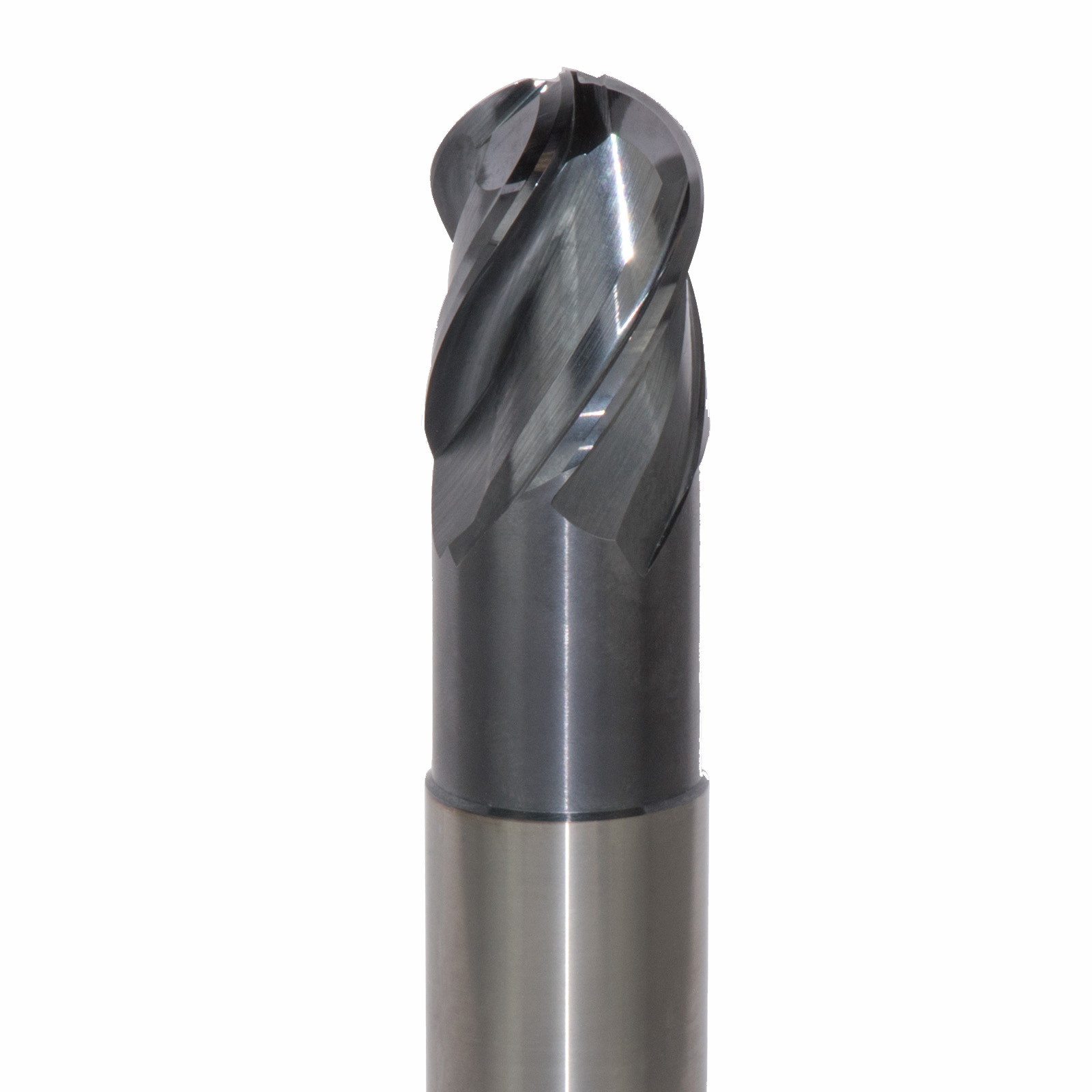 Onsrud MXB2650546 Solid Carbide end mill 4FL 1/1 x 1-1/4 x 7 OAL Ball CR For ISO S, ISO M, ISO P, Titanium, Stainless Steel, Steel, 1/1 Shank, ESG Coated