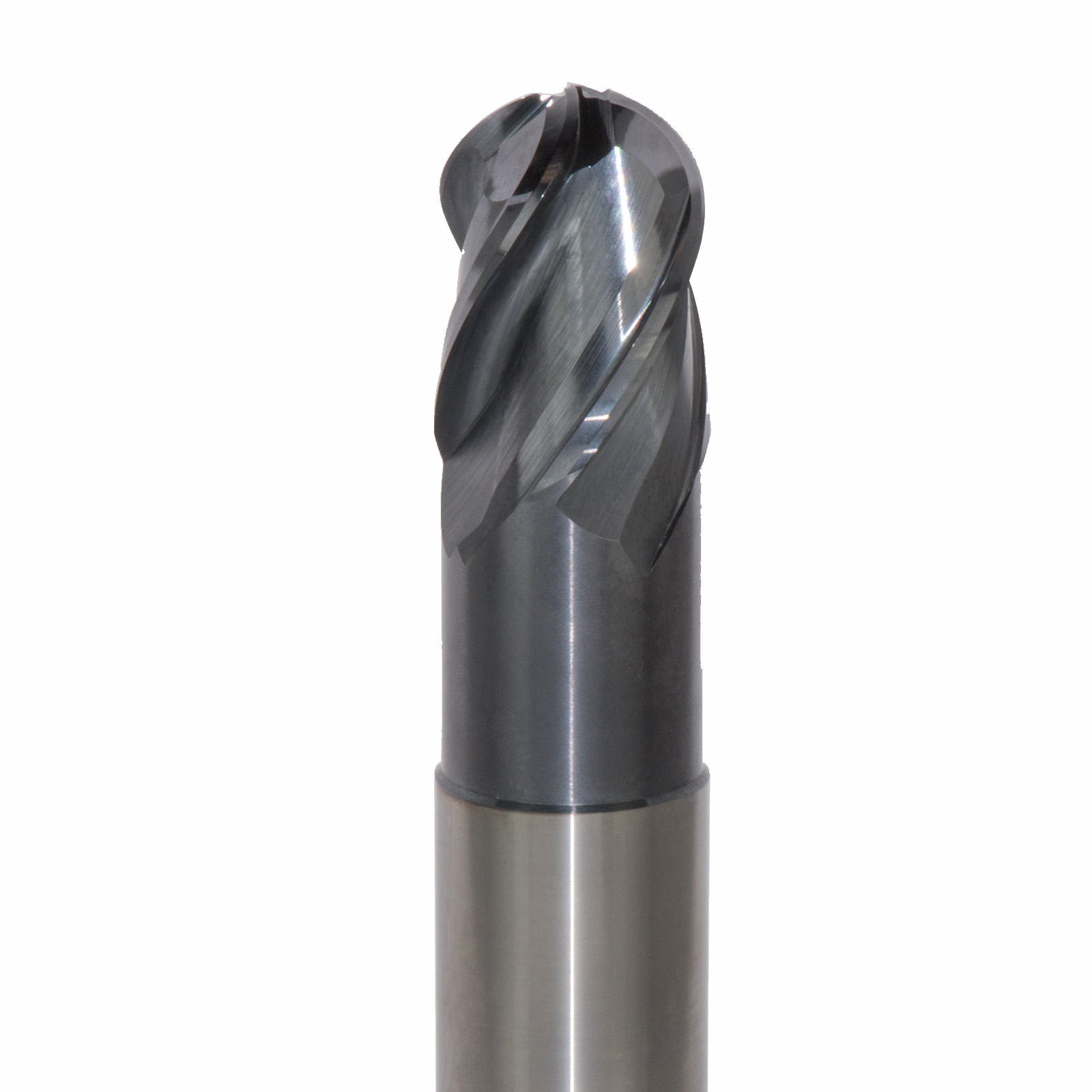 Onsrud MXB2650546W Solid Carbide end mill 4FL 1/1 x 1-1/4 x 7 OAL Ball CR For ISO S, ISO M, ISO P, Titanium, Stainless Steel, Steel, 1/1 Shank, ESG Coated