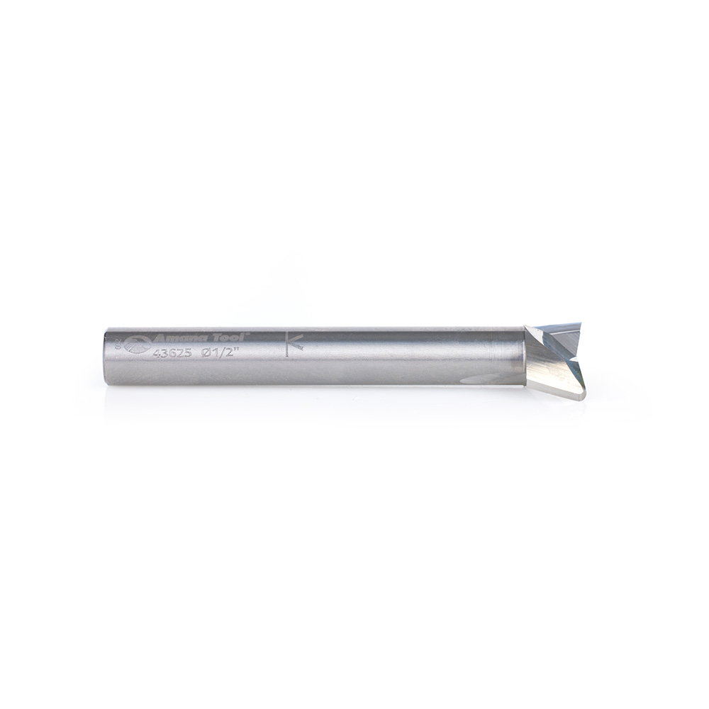Amana 43625 Solid Carbide Plastic High Polish Surface Finish CNC Flattening 1/2 Dia x 0.04" Radius x 0.236" x 1/4 Shank Up-Cut Router Bit