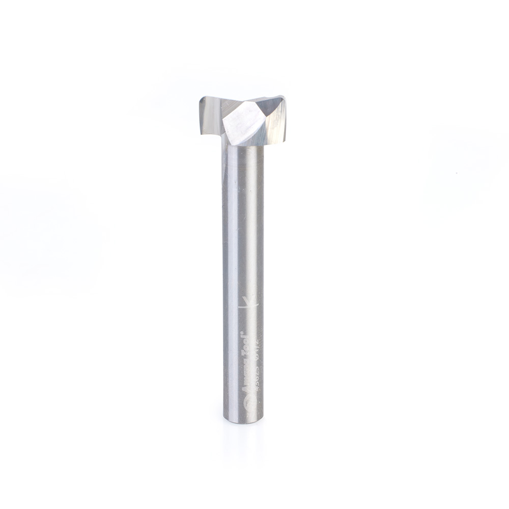 Amana 43625 Solid Carbide Plastic High Polish Surface Finish CNC Flattening 1/2 Dia x 0.04" Radius x 0.236" x 1/4 Shank Up-Cut Router Bit