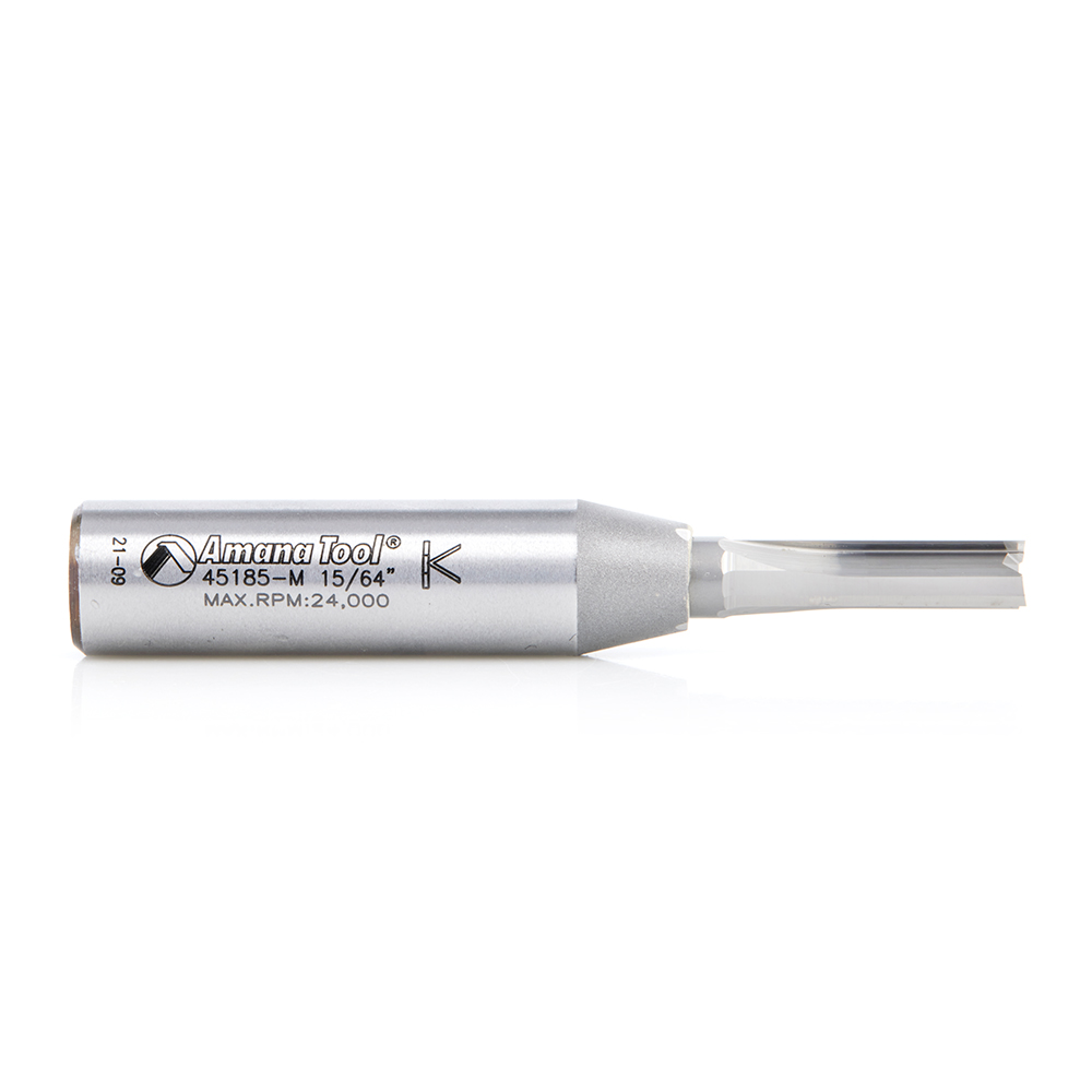 Amana 45185-M CNC In-Presta, 3 Flute Solid Carbide Cutting Edge Straight Plunge High Production 6mm Dia x 21mm x 12mm Shank
