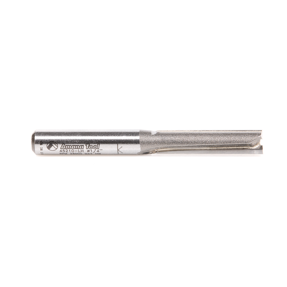 Amana 45210-LH Carbide Tipped Straight Left Hand Plunge High Production 1/4 Dia x 1 Inch x 1/4 Shank