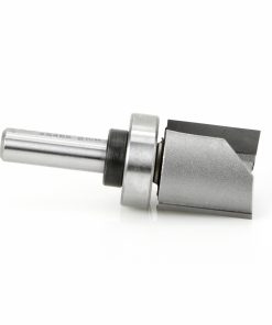 Amana 45466 Carbide Tipped Flush Trim Plunge Template 1 Inch Dia x 1 Inch x 3/8 Shank with Upper BB