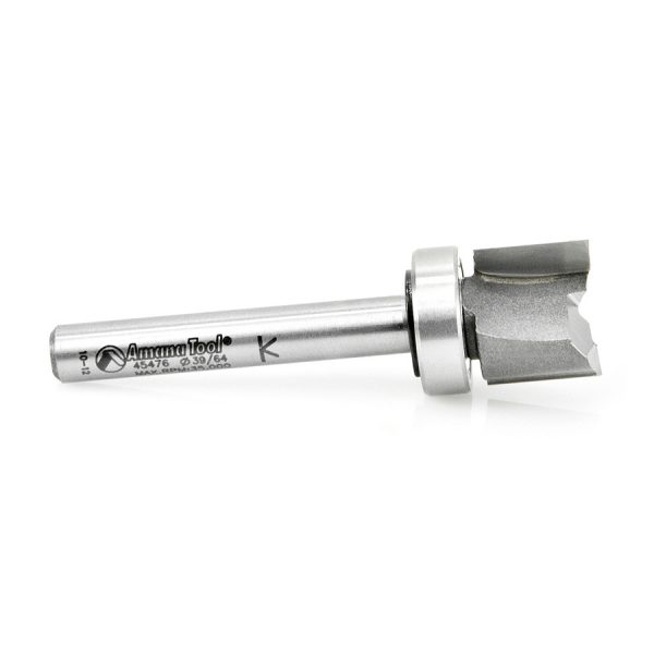 Amana 45476 Carbide Tipped Straight Plunge .615 Dia x 1/2 x 3/8 Shank with Upper BB