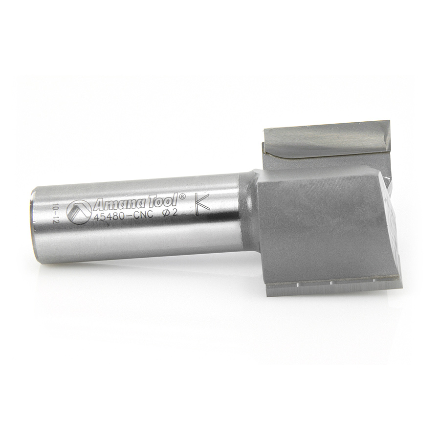Amana 45480-CNC Carbide Tipped Straight Plunge High Production 2 Dia x 1-1/4 x 3/4 Inch Shank