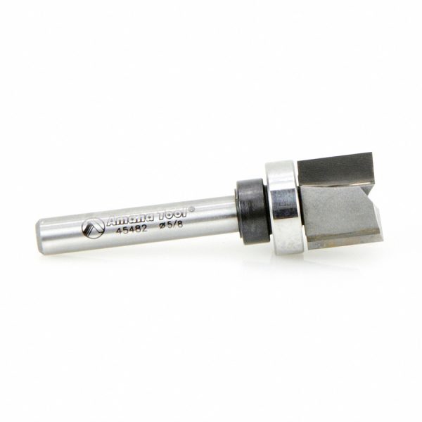 Amana 45482 Carbide Tipped Flush Trim Plunge Template 5/8 Dia x 1/2 x 1/4 Inch Shank with Upper BB