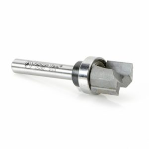 Amana 45482 Carbide Tipped Flush Trim Plunge Template 5/8 Dia x 1/2 x 1/4 Inch Shank with Upper BB