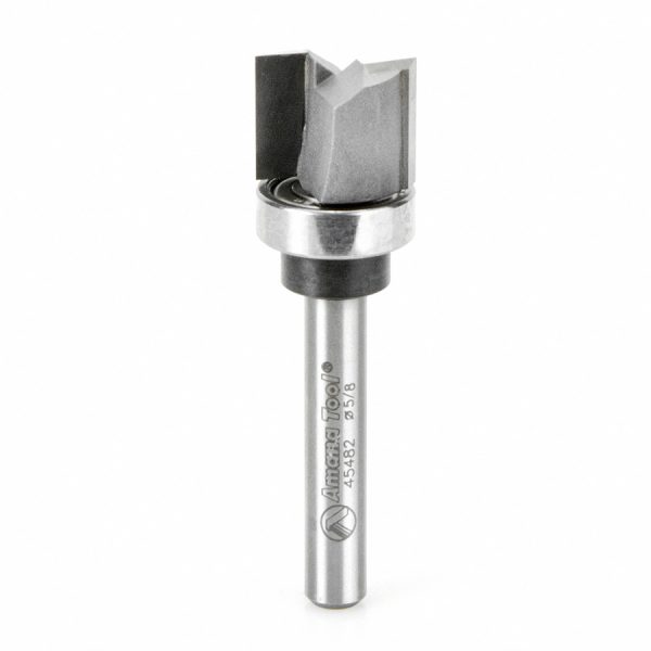 Amana 45482 Carbide Tipped Flush Trim Plunge Template 5/8 Dia x 1/2 x 1/4 Inch Shank with Upper BB