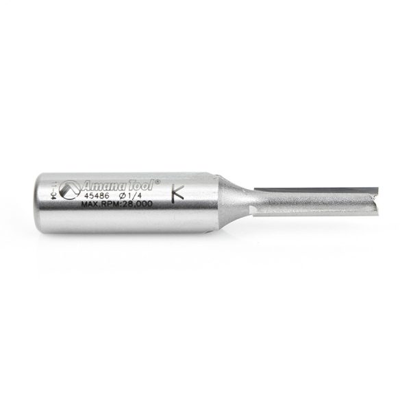 Amana 45486 Carbide Tipped Straight Plunge 1/4 Dia x 1 Inch x 1/2 Shank