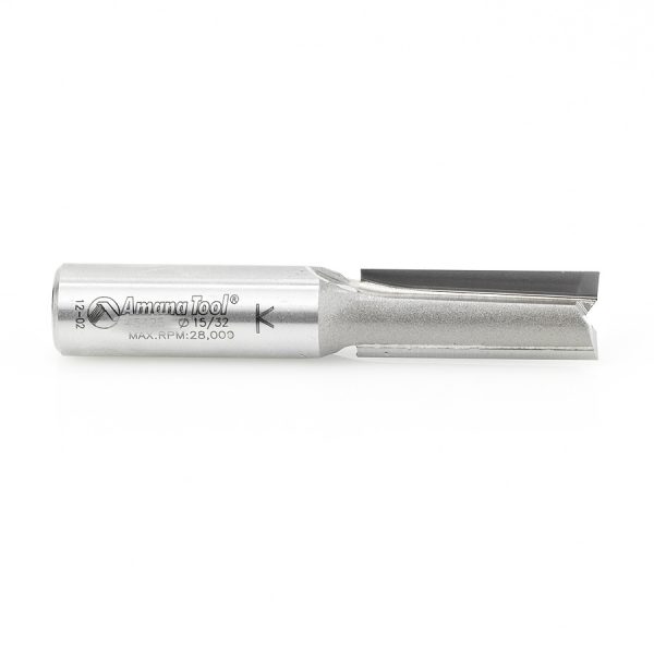 Amana 45488 Carbide Tipped Straight Plunge 12mm Dia x 1-1/4 x 1/2 Inch Shank