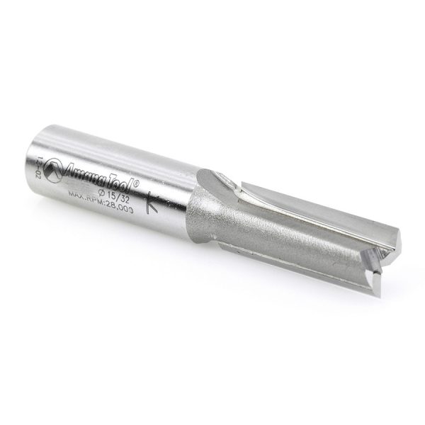 Amana 45488 Carbide Tipped Straight Plunge 12mm Dia x 1-1/4 x 1/2 Inch Shank