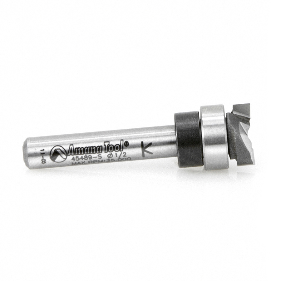 Amana 45489-S Carbide Tipped Dado Clean Out 1/2 Dia x 1/8 x 1/4 Inch Shank with Upper BB