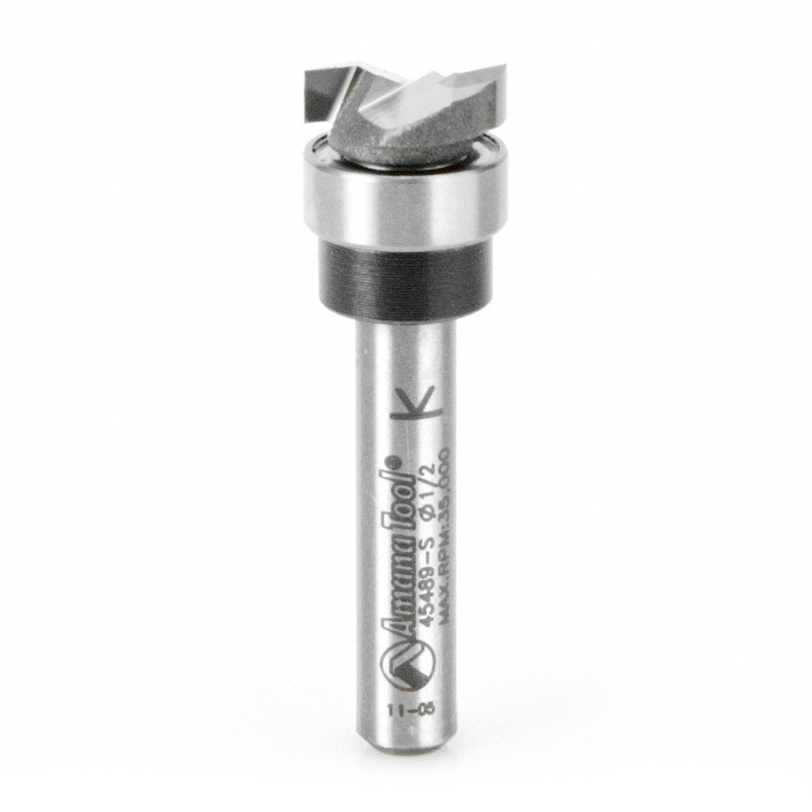 Amana 45489-S Carbide Tipped Dado Clean Out 1/2 Dia x 1/8 x 1/4 Inch Shank with Upper BB