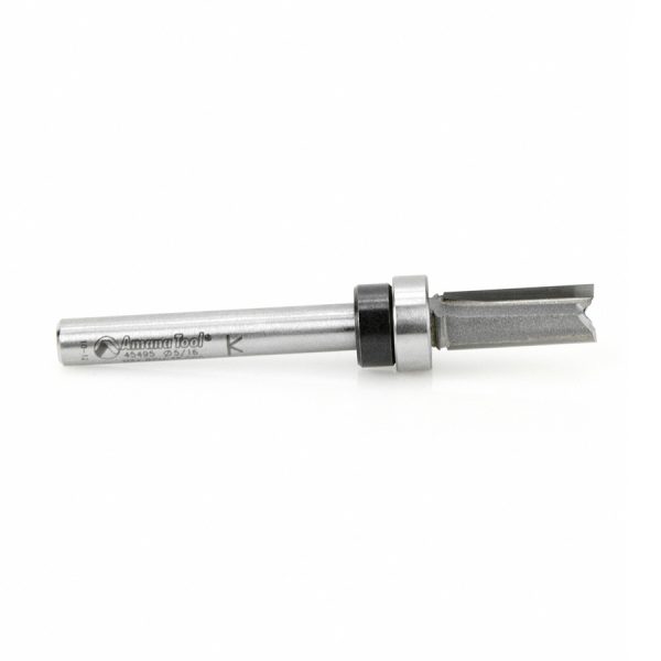 Amana 45495 Carbide Tipped Flush Trim Plunge Template 5/16 Dia x 3/4 x 1/4 Inch Shank with Oversized Upper Ball Bearing