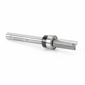 Amana 45495 Carbide Tipped Flush Trim Plunge Template 5/16 Dia x 3/4 x 1/4 Inch Shank with Oversized Upper Ball Bearing