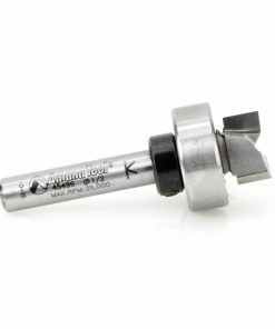 Amana 45496 Carbide Tipped Flush Trim Plunge Template 1/2 Dia x 1/4 x 1/4 Inch Shank with Oversized Upper Ball Bearing