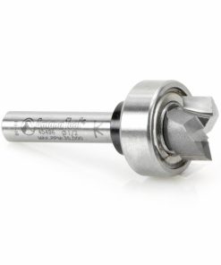 Amana 45496 Carbide Tipped Flush Trim Plunge Template 1/2 Dia x 1/4 x 1/4 Inch Shank with Oversized Upper Ball Bearing