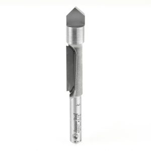 Amana 45507 Carbide Tipped Panel Pilot Concave Grind 3/8 Dia x 1 Inch x 1/4 Shank Single Flute
