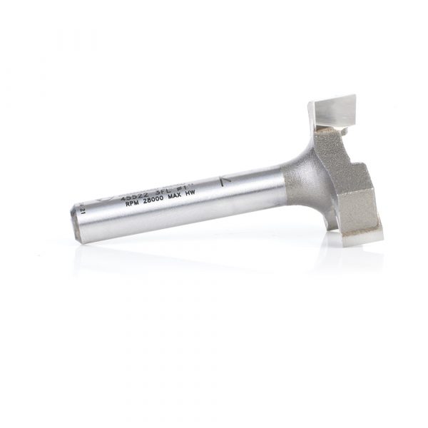 Amana 45522 Carbide Tipped Spoilboard Surfacing, Rabbeting, Flycutter, Slab Leveler, Surface Planer & Flattening 1 Dia x 1/4 x 1/4 Inch Shank Router Bit