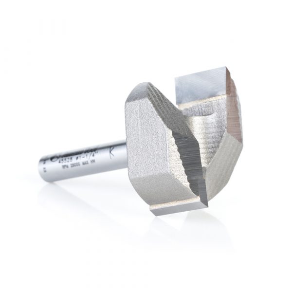 Amana 45528 Carbide Tipped Spoilboard Surfacing, Rabbeting, Flycutter, Slab Leveler, Surface Planer & Flattening 1-1/4 Dia x 9/16 x 1/4 Inch Shank Router Bit