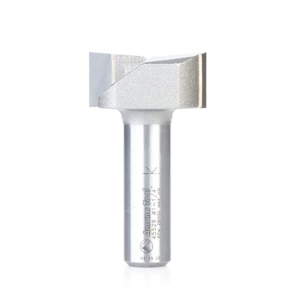 Amana 45529 Carbide Tipped Spoilboard Surfacing, Rabbeting, Flycutter, Slab Leveler, Surface Planer & Flattening 1-1/4 Dia x 9/16 x 1/2 Inch Shank Router Bit