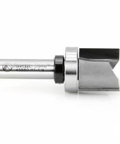 Amana 45550 Carbide Tipped Flush Trim Plunge Template 1-1/8 Dia x 1 Inch x 1/2 Shank with Upper BB