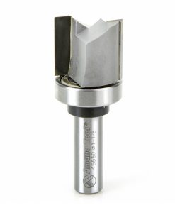 Amana 45550 Carbide Tipped Flush Trim Plunge Template 1-1/8 Dia x 1 Inch x 1/2 Shank with Upper BB