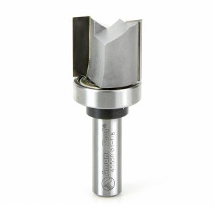 Amana 45550 Carbide Tipped Flush Trim Plunge Template 1-1/8 Dia x 1 Inch x 1/2 Shank with Upper BB
