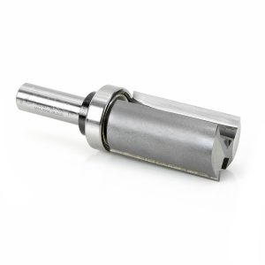 Amana 45551 Carbide Tipped Flush Trim Plunge Template 1-1/8 Dia x 2 Inch x 1/2 Shank with Upper BB
