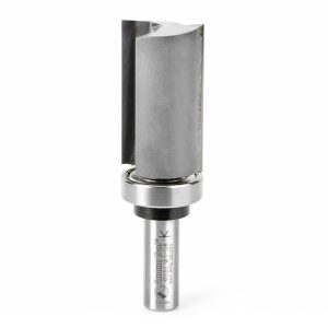 Amana 45551 Carbide Tipped Flush Trim Plunge Template 1-1/8 Dia x 2 Inch x 1/2 Shank with Upper BB