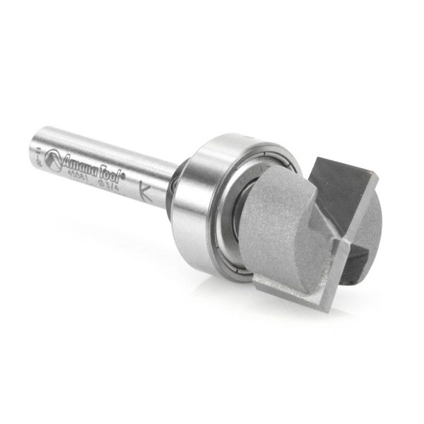 Amana 45561 Carbide Tipped Bottom Cleaning 3/4 Dia x 7/16 x 1/4 Inch Shank with Upper BB & Upshear Design