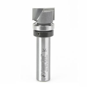 Amana 45563 Carbide Tipped Bottom Cleaning 3/4 Dia x 7/16 x 1/2 Inch Shank with Upper BB & Upshear Design