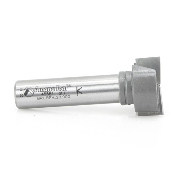 Amana 45564 Carbide Tipped Bottom Cleaning / Spoilboard 1 Dia x 7/16 x 1/2 Inch Shank Upshear Design