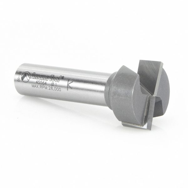 Amana 45564 Carbide Tipped Bottom Cleaning / Spoilboard 1 Dia x 7/16 x 1/2 Inch Shank Upshear Design