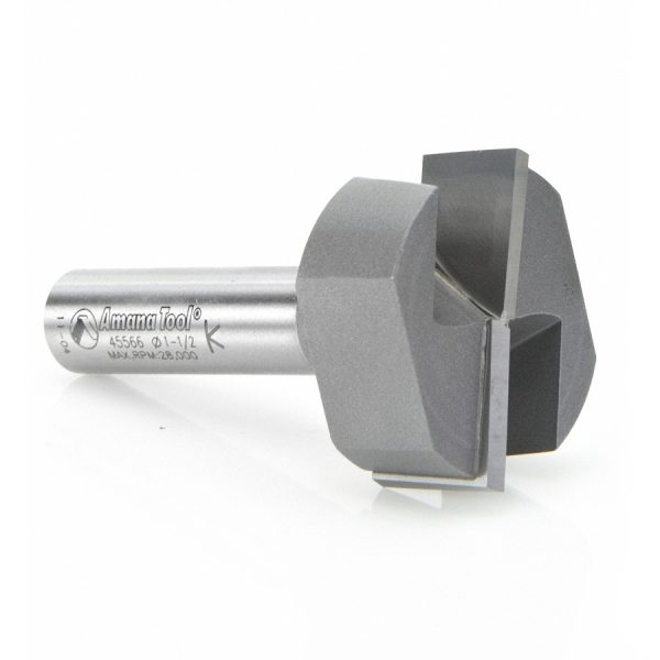 Amana 45566 Carbide Tipped Bottom Cleaning / Spoilboard 1-1/2 Dia x 5/8 x 1/2 Inch Shank Upshear Design