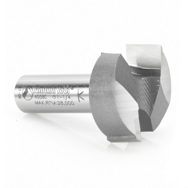 Amana 45580 Carbide Tipped Mortising 1-1/4 Dia x 1/2 x 1/2 Inch Shank