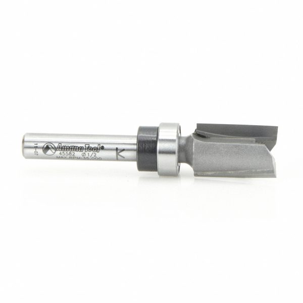 Amana 45582 Carbide Tipped Mortising 1/2 Dia x 3/4 x 1/4 Inch Shank with Upper BB