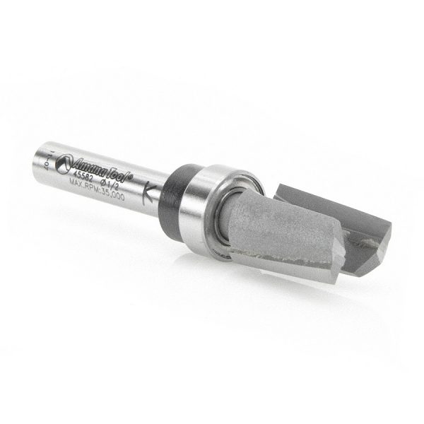 Amana 45582 Carbide Tipped Mortising 1/2 Dia x 3/4 x 1/4 Inch Shank with Upper BB