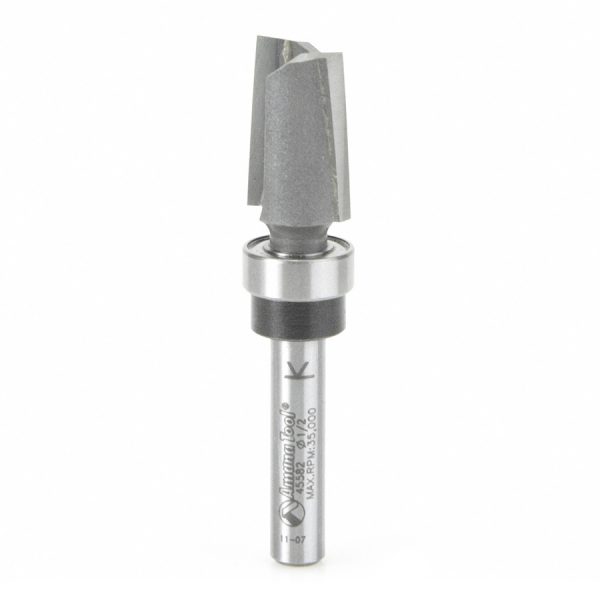 Amana 45582 Carbide Tipped Mortising 1/2 Dia x 3/4 x 1/4 Inch Shank with Upper BB