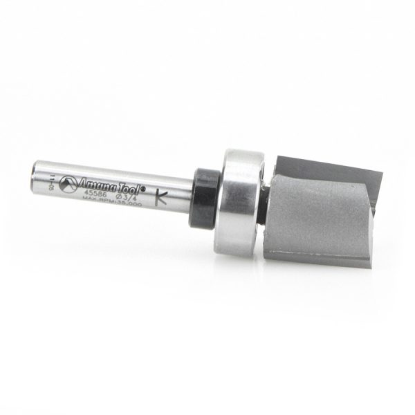 Amana 45586 Carbide Tipped Mortising 3/4 Dia x 3/4 x 1/4 Inch Shank with Upper BB