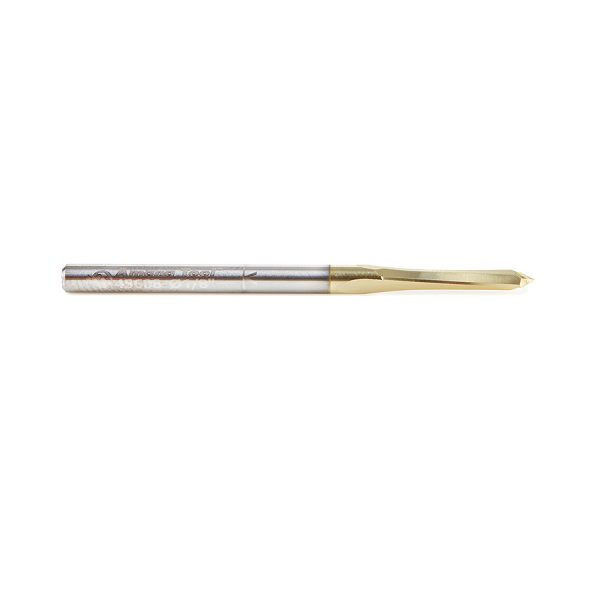 Amana 45608 "Zero-Point" 90 Degree V-Groove and Engraving 1/8 Dia x 1/16 x 1/8 Shank ZrN Coated Router Bit