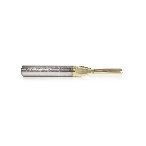 Amana 45609 "Zero-Point" 90 Degree V-Groove and Engraving 1/8 Dia x 1/16 x 1/4 Shank ZrN Coated Router Bit