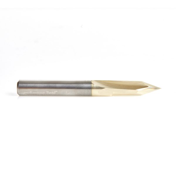 Amana 45613 "Zero-Point" 45 Degree V-Groove and Engraving 1/4 Dia x 0.310" x 1/4 Shank ZrN Coated Router Bit