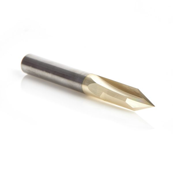 Amana 45613 "Zero-Point" 45 Degree V-Groove and Engraving 1/4 Dia x 0.310" x 1/4 Shank ZrN Coated Router Bit