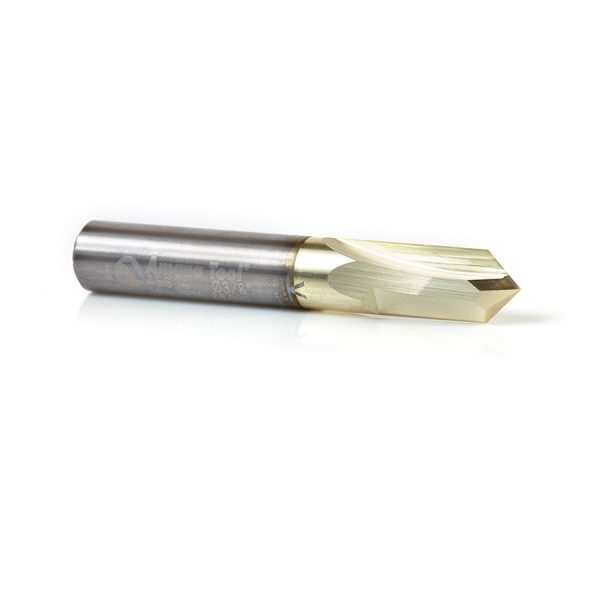Amana 45614 "Zero-Point" 90 Degree Engraving 3/8 Dia x 3/16 x 3/8 Shank ZrN Coated Router Bit