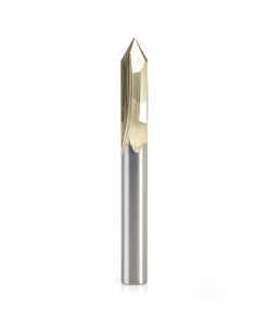 Amana 45615 "Zero-Point" 60 Degree V-Groove and Engraving 1/4 Dia x 0.214" x 1/4 Shank ZrN Coated Router Bit