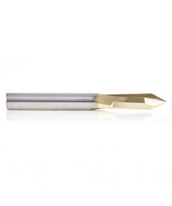 Amana 45615 "Zero-Point" 60 Degree V-Groove and Engraving 1/4 Dia x 0.214" x 1/4 Shank ZrN Coated Router Bit
