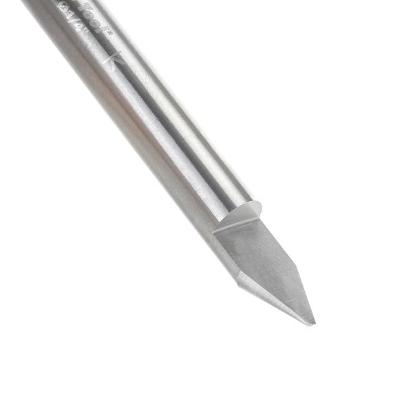 Amana 45623 Solid Carbide 45 Degree Engraving 0.042 Tip Width x 1/4 Inch Shank Signmaking