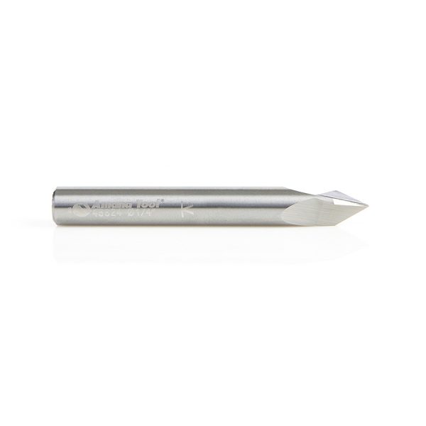 Amana 45624 Solid Carbide V-Groove 60 Deg x 1/4 Dia x 7/32 x 1/4 Inch Shank